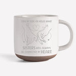 Sisters Connected by Heart Gifts - Pottery Mug