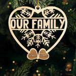 Custom Name Family Christmas Gifts - Personalized Ornament