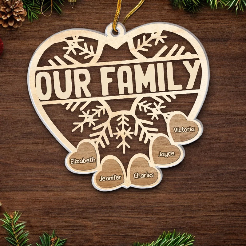 The Holidays Are A Time For Family - Family Personalized Custom Ornament - Acrylic Custom Shaped - Christmas Gift For Family Members
