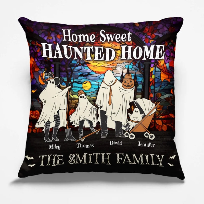 Keep Calm And Scary On - Family Personalized Custom Pillow - Halloween Gift For Family Members