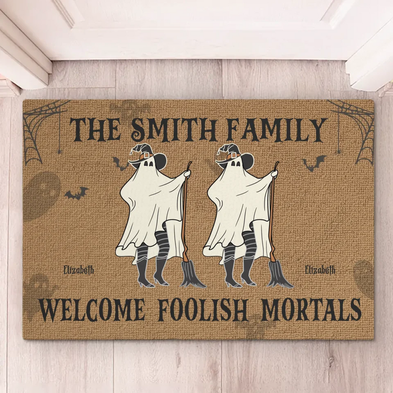 Custom Name Halloween Ghost Family Decor - Personalized Doormat