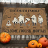 Pumpkins And Family Make The Best Halloween Memories - Family Personalized Custom Home Decor Decorative Mat - Halloween Gift For Family Members