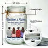 A Sibling Is A Forever Friend - Family Personalized Custom Mason Jar Light - Gift For Siblings, Brothers, Sisters