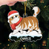 Paws And Reflect, It's Christmas Time - Cat Personalized Custom Ornament - Acrylic Custom Shaped - Christmas Gift For Pet Owners, Pet Lovers