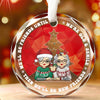 Friends Make The Holidays Warmer - Bestie Personalized Custom Circle Glass Ornament - Christmas Gift For Best Friends, BFF, Sisters