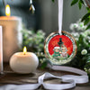 Friends Make The Holidays Warmer - Bestie Personalized Custom Circle Glass Ornament - Christmas Gift For Best Friends, BFF, Sisters