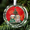 Friends Make The Holidays Warmer - Bestie Personalized Custom Circle Glass Ornament - Christmas Gift For Best Friends, BFF, Sisters