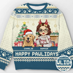 Custom Name Christmas Cat Lover Gifts - Personalized Sweatshirt