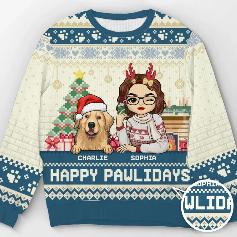 Custom Name Christmas Cat Lover Gifts - Personalized Sweatshirt