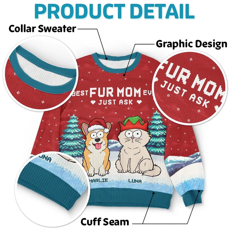 A Cozy Way To Celebrate Christmas With Your Furry Friends - Dog & Cat Personalized Custom Ugly Sweatshirt - Unisex Wool Jumper - Christmas Gift For Pet Owners, Pet Lovers
