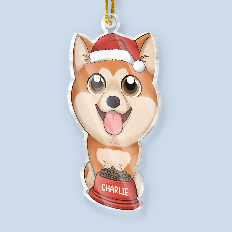 Custom Name Christmas Dog Gifts for Dog Lovers - Personalized Ornament