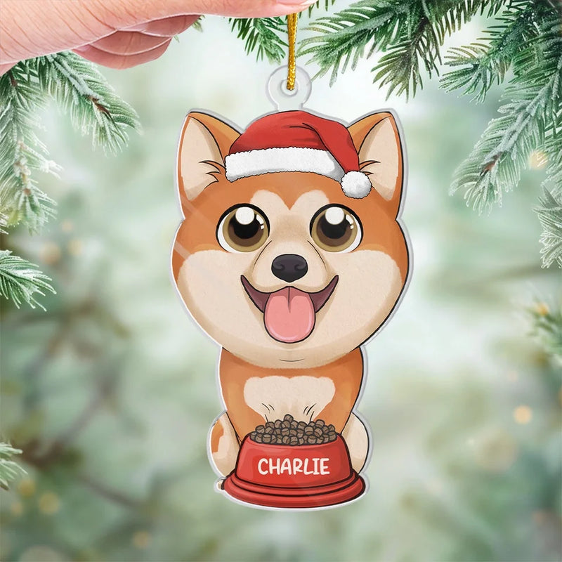 Custom Name Christmas Dog Gifts for Dog Lovers - Personalized Ornament