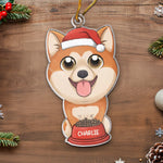 Custom Name Christmas Dog Gifts for Dog Lovers - Personalized Ornament