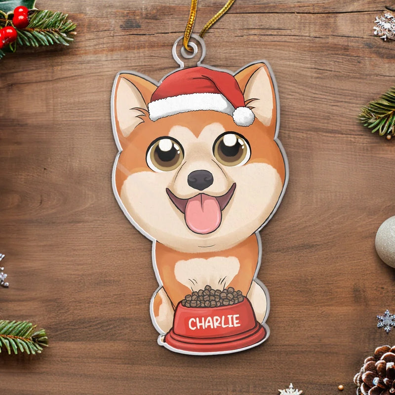 Custom Name Christmas Dog Gifts for Dog Lovers - Personalized Ornament