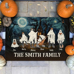 Custom Name Halloween Family Ghosts - Personalized Doormat