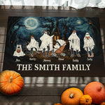 Custom Name Halloween Family Ghosts - Personalized Doormat