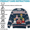 Family Will Always Be Connected By Heart - Family Personalized Custom Ugly Sweatshirt - Unisex Wool Jumper - Christmas Gift For Family Members