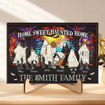 Custom Name Halloween Family Gifts - Personalized Wooden Plaque