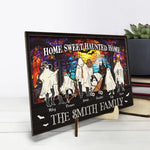 Custom Name Halloween Family Gifts - Personalized Wooden Plaque