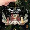 Christmas Cuddles With You And Our Furry Friends - Couple Personalized Custom Ornament - Acrylic Benelux Shaped - Christmas Gift For Husband Wife, Anniversary, Pet Owners, Pet Lovers
