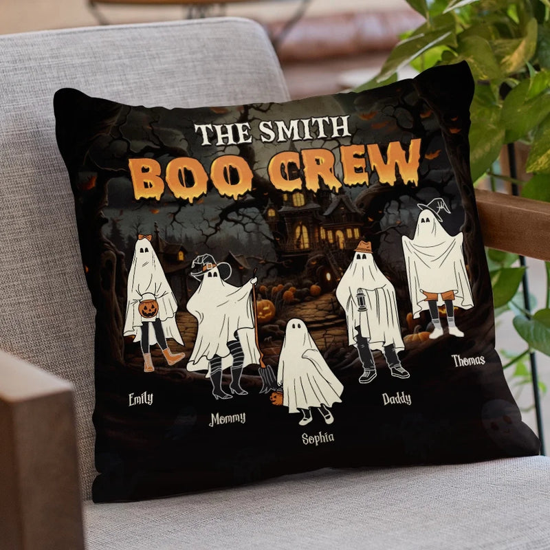 We Are Boo Crew - Family Personalized Custom Pillow - Halloween Gift For Family Members