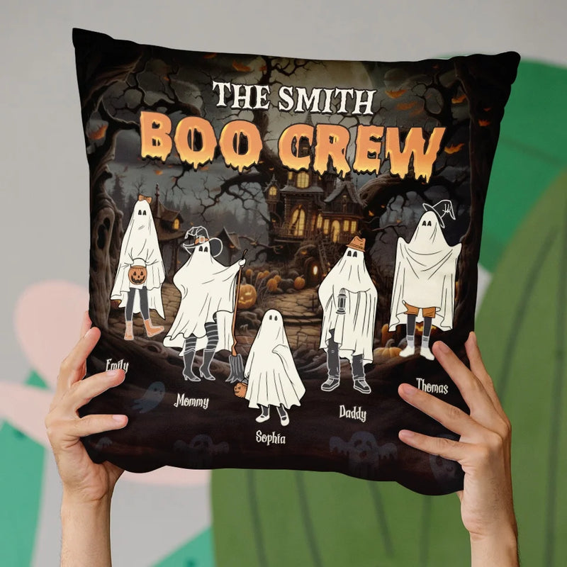 We Are Boo Crew - Family Personalized Custom Pillow - Halloween Gift For Family Members