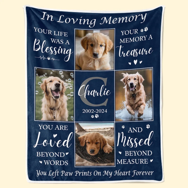 Custom Photo You Are Loved Beyond Words - Memorial Personalized Custom Blanket - Sympathy Gift For Pet Owners, Pet Lovers