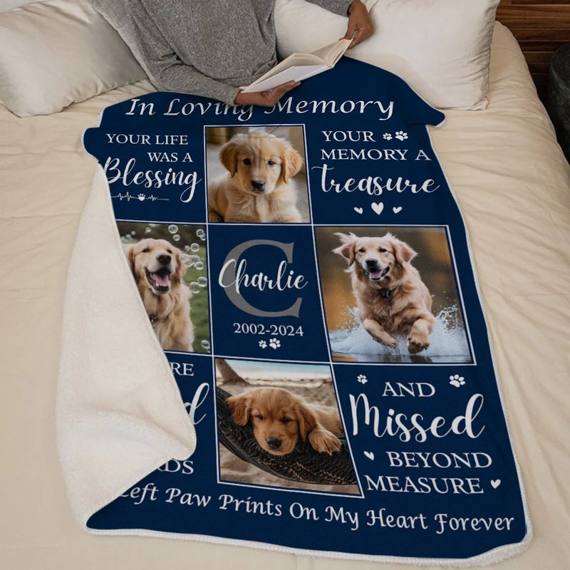 Custom Photo You Are Loved Beyond Words - Memorial Personalized Custom Blanket - Sympathy Gift For Pet Owners, Pet Lovers
