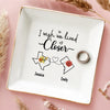 Sometimes Being With Your Best Friend Is All The Therapy You Need - Bestie Personalized Custom Jewelry Dish - Gift For Best Friends, BFF, Sisters