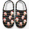 Custom Photo My Favorite Color Is Christmas Lights - Family Personalized Custom Fluffy Slippers - Christmas Gift For Family Members