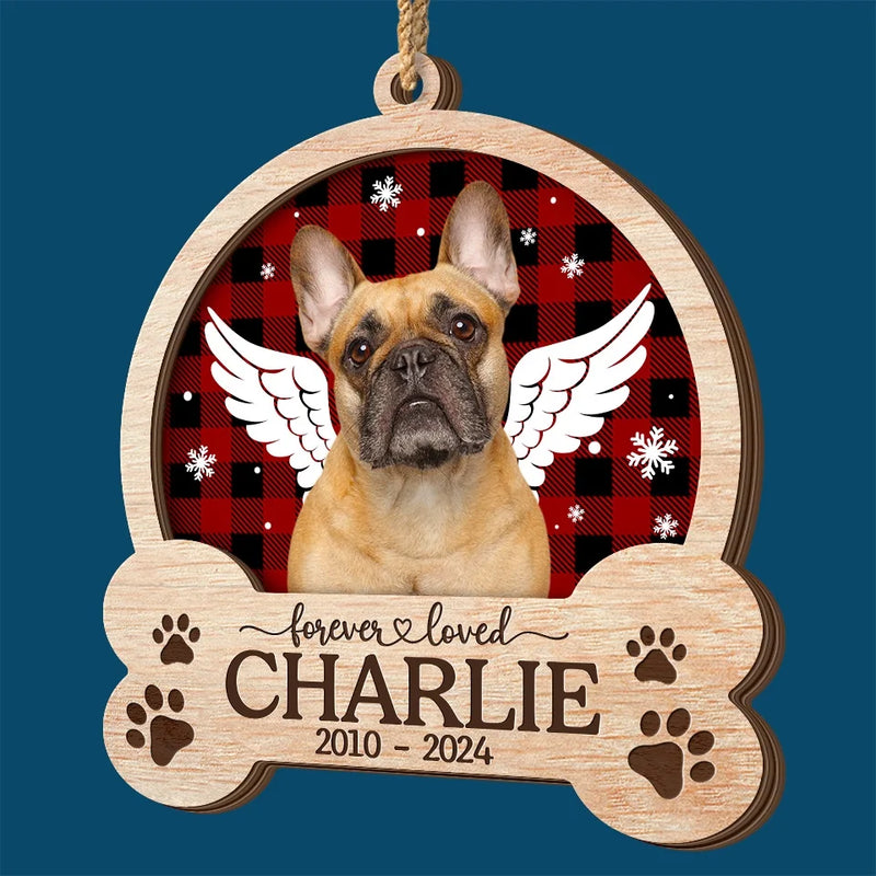 Custom Photo You Have Left My Life, But You Will Never Leave My Heart - Memorial Personalized Custom Shaped 2 Layered Wood Christmas Ornament - Sympathy Gift, Christmas Gift For Pet Owners, Pet Lovers
