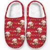 Custom Photo My Favorite Color Is Christmas Lights - Family Personalized Custom Fluffy Slippers - Christmas Gift For Family Members