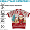 Feline Jolly This Christmas - Dog & Cat Personalized Custom All Over Print Adult Short Sleeve Sweater - Christmas Gift For Pet Owners, Pet Lovers