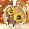 First Mom Now Grandma - Family Personalized Custom Circle Glass Ornament - Christmas Gift For Mom, Grandma