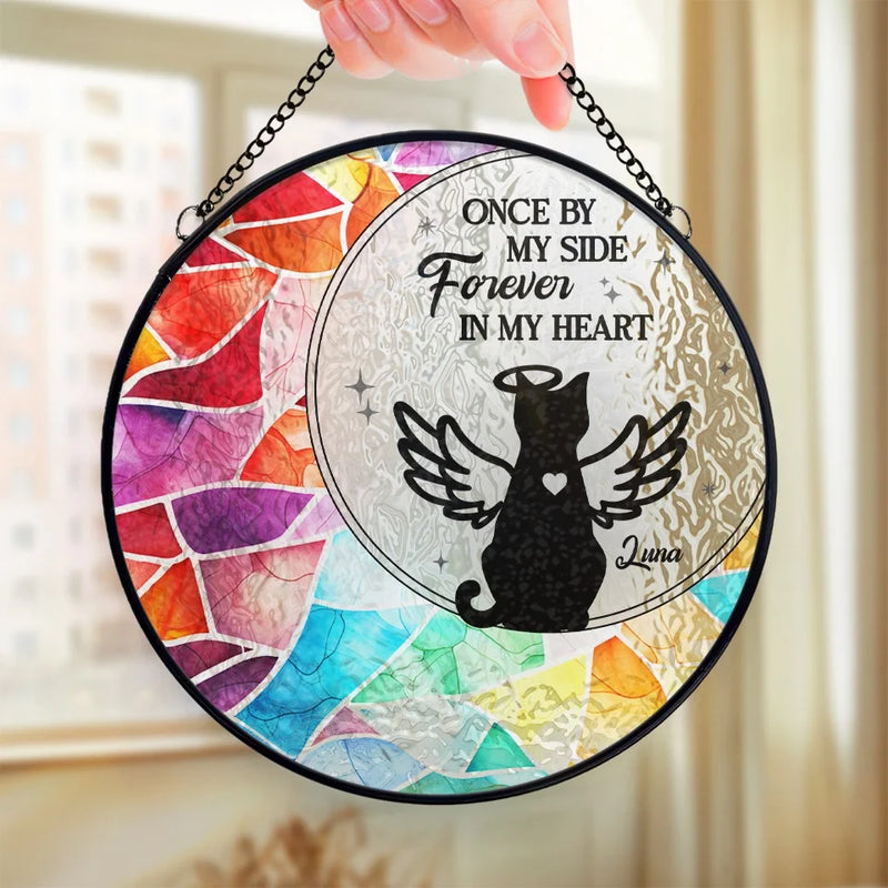 Best Friends Are Never Forgotten - Memorial Personalized Custom Stained Glass Window Hanging Suncatcher - Sympathy Gift For Pet Owners, Pet Lovers