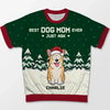 We Woof You A Hairy Christmas - Dog & Cat Personalized Custom All Over Print Adult Short Sleeve Sweater - Christmas Gift For Pet Owners, Pet Lovers