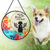 Forever In My Heart, Never Forgotten - Memorial Personalized Custom Stained Glass Window Hanging Suncatcher - Sympathy Gift For Pet Owners, Pet Lovers