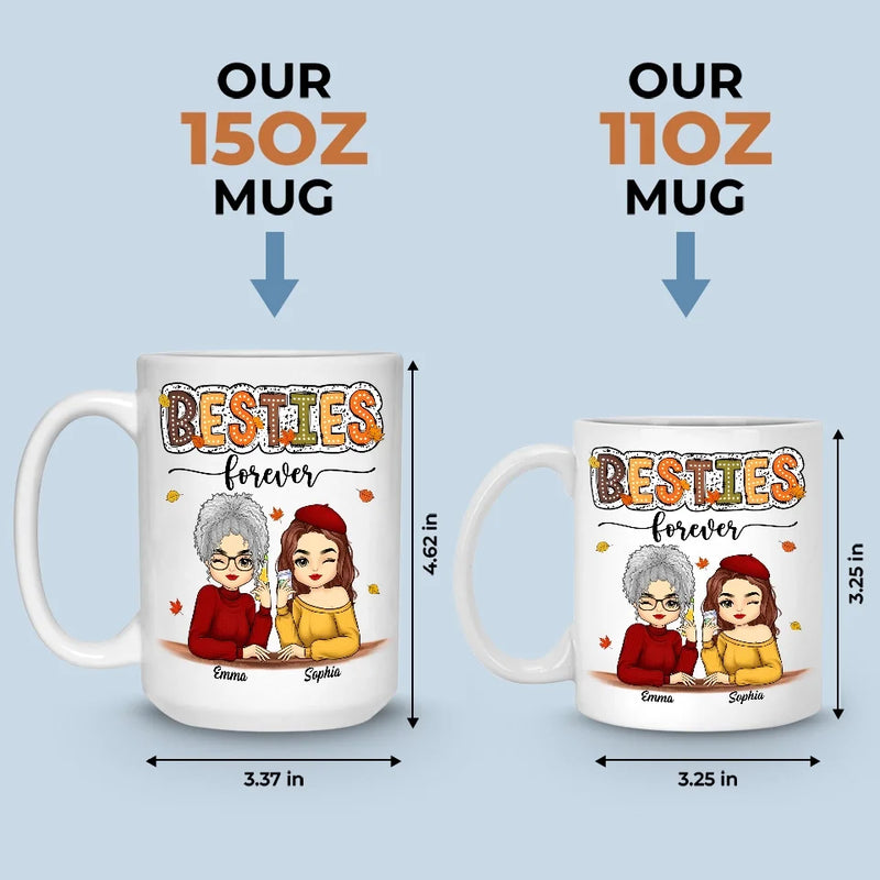 Hello, Autumn - Besties Personalized Custom Mug - Autumn Fall Gift For Best Friends, BFF, Sisters