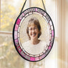 Custom Photo In Every Heartbeat, Your Love Lives On - Memorial Personalized Custom Stained Glass Window Hanging Suncatcher - Sympathy Gift For Family Members