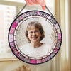 Custom Photo In Every Heartbeat, Your Love Lives On - Memorial Personalized Custom Stained Glass Window Hanging Suncatcher - Sympathy Gift For Family Members