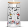 A Great Way To Toast To Your Friendship - Bestie Personalized Custom Glass Cup, Iced Coffee Cup - Gift For Best Friends, BFF, Sisters