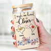 A Great Way To Toast To Your Friendship - Bestie Personalized Custom Glass Cup, Iced Coffee Cup - Gift For Best Friends, BFF, Sisters