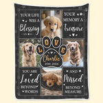 Custom Pet Photo Memorial Gifts for Dog Lovers - Personalized Blanket