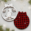 What A Greater Gift Than The Love Of A Cat - Memorial Personalized Custom Shaped 2 Layered Wood Christmas Ornament - Christmas Gift, Sympathy Gift For Pet Owners, Pet Lovers