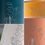 Custom Name Floral Bridesmaid Gifts - Personalized Pottery Mug
