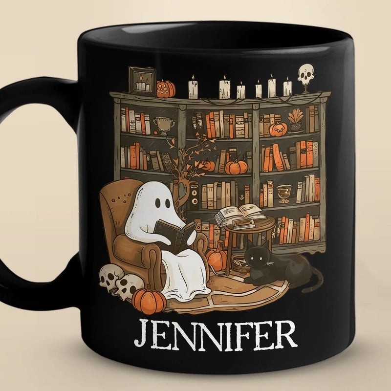 Custom Name Halloween Reading Gifts for Book Lovers - Personalized Mugs
