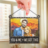 Custom Photo Life Is Better With You By My Side - Couple Personalized Window Hanging Suncatcher - Gift For Husband Wife, Anniversary