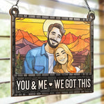 Custom Photo Adventure Couple Gifts - Personalized Suncatcher Ornament