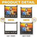 Custom Photo Adventure Couple Gifts - Personalized Suncatcher Ornament