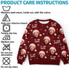 Custom Photo Together Is The Best Place To Be This Christmas - Couple Personalized Custom Ugly Sweatshirt - Unisex Wool Jumper - Christmas Gift For Husband Wife, Anniversary
